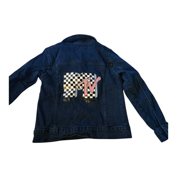 Kids Denim Jacket girls Mtv size 7/8 - Picture 2 of 5